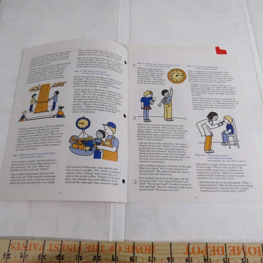 Measuring Up BIG BOOK (almost 2 feet tall) with teacher pages CLASSROOM SIZE